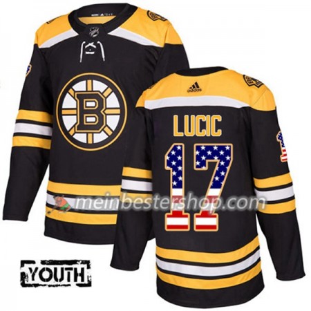 Boston Bruins Milan Lucic 17 Adidas 2017-2018 Schwarz USA Flag Fashion Trikot Authentic - Kinder Boston Bruins Milan Lucic 17 Adidas 2017-2018 Schwarz USA Flag Fashion Trikot Authentic - Kinder